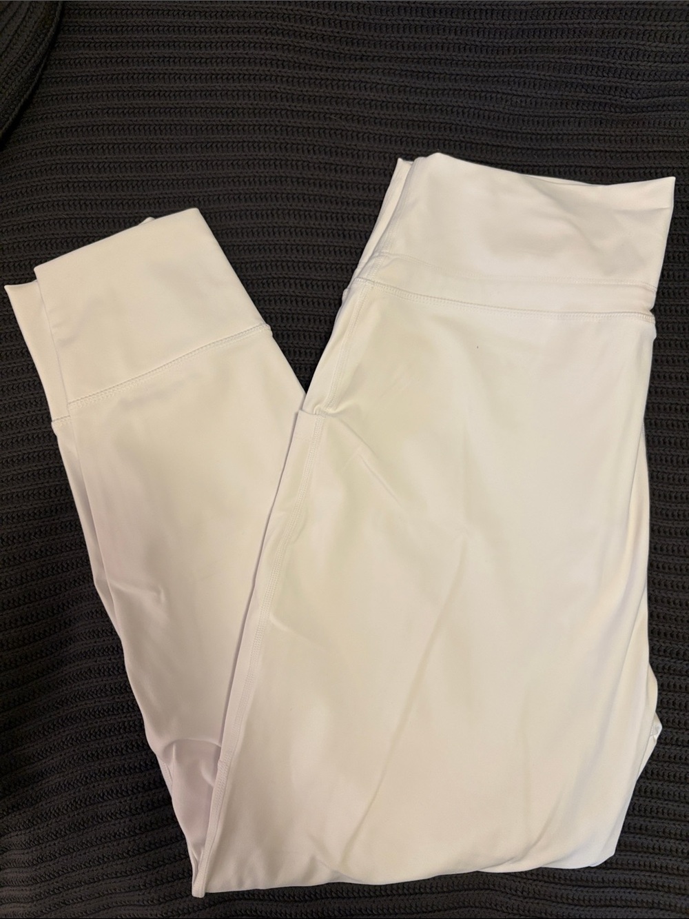 Fabletics White High-Waist Leggings/jogger with waistband Tie - Picture 8 of 9